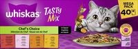 Whiskas Tasty Mix Katzennassfutter Adult 40 x 85 g Fisch in Sauce