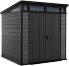 Keter Kunststoff Ger&auml;tehaus Cortina 7x7 inkl. Fu&szlig;boden 216 x 218 cm Holzoptik