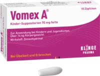 Klinge Pharma GmbH Vomex A Kinder-Suppositorien 70 mg forte 10 St 01493022_DBA