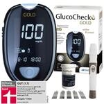 aktivmed GmbH GlucoCheck GOLD Blutzuckermessger&auml;t-Set (mg/dl) mit 10