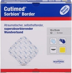 BSN medical GmbH Cutimed Sorbion Border Wundauflage 15x15 cm steril 12 St