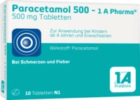 1 A Pharma GmbH Paracetamol 500-1A Pharma Tabletten 10 St 02481570_DBA