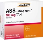 ratiopharm GmbH ASS-ratiopharm 100 mg TAH Tabletten 100 St 01343682_DBA