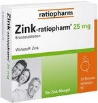 ratiopharm GmbH Zink-Ratiopharm 25 mg Brausetabletten 20 St 00813252_DBA