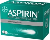 Bayer Vital GmbH Aspirin 500 mg &uuml;berzogene Tabletten 40 St 10203626_DBA