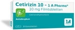 1 A Pharma GmbH Cetirizin 10-1A Pharma Filmtabletten 7 St 03823564_DBA
