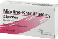 HERMES ARZNEIMITTEL GmbH Migr&auml;ne Kranit 500 mg Z&auml;pfchen 10 St 03438085_DBA