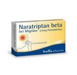 Betapharm Arzneimittel GmbH Naratriptan beta bei Migr&auml;ne 2,5 mg Filmtabletten 2 St