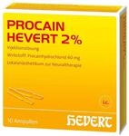 Hevert-Arzneimittel GmbH & Co. KG Procain Hevert 2% Injektionsl&ouml;sung Ampullen 10X2