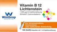 Zentiva Pharma GmbH Vitamin B12 1.000 &micro;g Lichtenstein Ampullen 100X1 ml 03507455_DBA