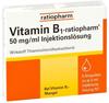 ratiopharm GmbH Vitamin B1-Ratiopharm 50 mg/ml Inj.Lsg.Ampullen 5X2 ml 04908021_DBA