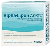 Aristo Pharma GmbH Alpha Lipon Aristo 600 mg Konz.z.Herst.e.Inf.-Lsg. 5X24 ml