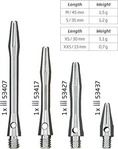 BULL'S 53427G07, BULL'S Dartpfeil BULLS Simplex Aluminium Shaft