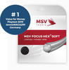 MSV Tennissaite Focus Hex Soft (Haltbarkeit+Kontrolle+Power+Spin) schwarz 12m...