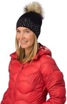 Eisb&auml;r M&uuml;tze (Pompon) Nalin Lux Crystal - Merinomix - Damen schwarz - 1 St&uuml;ck