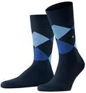 Burlington Tagessocke Crew King SO (Argyle-Muster) #23 marineblau Herren - 1 Paar
