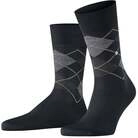 Burlington Tagessocke Manchester (Argyle-Muster) schwarz Herren - 1 Paar