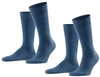 Falke Tagessocke Crew Swing hellblau Herren - 2 Paar