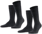 Falke Tagessocke Crew Swing anthrazit Herren - 2 Paar