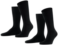 Falke Tagessocken Crew Swing schwarz Herren - 2 Paar