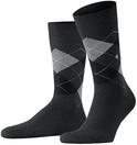 Burlington Tagessocke Crew King SO (Argyle-Muster) #23 dunkelgrau Herren - 1 Paar