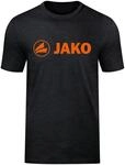 JAKO Freizeit-Tshirt Promo (Bio-Baumwolle) schwarzmeliert/orange Herren