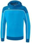Erima Kapuzenpullover Hoodie Change (Baumwollmix) curacaoblau/weiss Jungen