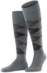 Burlington Kniestr&uuml;mpfe Preston (Argyle-Muster) hellgrau Herren - 1 Paar