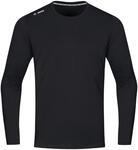 JAKO Sport-Langarmshirt Run 2.0 (100% Polyester, atmungsaktiv) schwarz Jungen