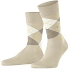 Burlington Tagessocke Manchester (Argyle-Muster) sandbraun Herren - 1 Paar