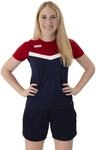 JAKO Sport-Shirt Iconic (Polyester-Micro-Mesh) marineblau/rot Damen