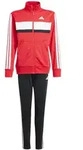 adidas Trainingsanzug Seasonal Essentials Tiberio 3-Streifen rot/schwarz Kinder