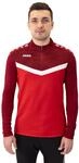 JAKO Langarmshirt Ziptop Iconic (angenehmer Tragekomfort) rot/weinrot Herren
