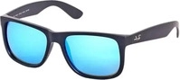 Ray-Ban 0RB4165-622/55-XS, Ray-Ban Sonnenbrille Justin 622/55 (Glasfarbe: blau