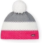 Eisb&auml;r M&uuml;tze (Pompon) Star Pompon pink/weiss/hellgrau Kinder
