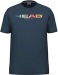 Head Tennis-Tshirt Rainbow (Mischgewebe, feuchtigkeitsabsorbierend) navyblau Herren