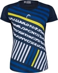 Head 814581-DBXW-L, Head Tennis-Shirt Sammy Graphic Print dunkelblau Damen, Gr&ouml;&szlig;e: