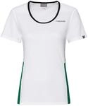 Head Tennis-Shirt Club Technical weiss/gr&uuml;n Damen