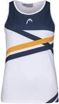 Head Tennis-Tank Top Performance weiss/dunkelblau/orange Damen