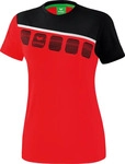 Erima 1081912-46, Erima Sport-Shirt 5C (100% Polyester) rot/schwarz Damen, Gr&ouml;&szlig;e: