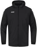JAKO Allwetterjacke Team 2.0 (100% Polyester, wasserabweisendes Obermaterial) schwarz