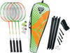 Talbot Torro Badminton Set 4-Attacker Plus (4x SchlĂ¤ger, 3x BĂ¤lle, 1x Netz, 1x