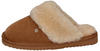 Warmbat Hausschuhe Pantoffel Flurry Suede mit Merino Schaffell cognacbraun Damen