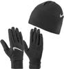 Nike Essential MĂĽtze + Handschuhe Set schwarz