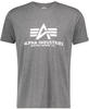 Alpha Industries Tshirt Basic (Baumwolle) charcoal/weiss Herren