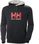 Helly Hansen Kapuzenpullover Logo Hoodie (Bio-Baumwolle) navyblau Herren