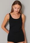 Schiesser Tank-Top 95/5 (95% Baumwolle) Unterw&auml;sche schwarz Damen - 2er Pack