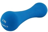 HMS Fitness 17025 Kurzhantel aus Gusseisen mit Neoprenbeschichtung 2kg blau - 1