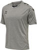 hummel Sport-Tshirt hmlCORE XK Poly Jersey (robuster Doppelstrick) Kurzarm grau