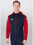 JAKO Kapuzenjacke Performance (Polyester-Fleece) marineblau/rot Herren